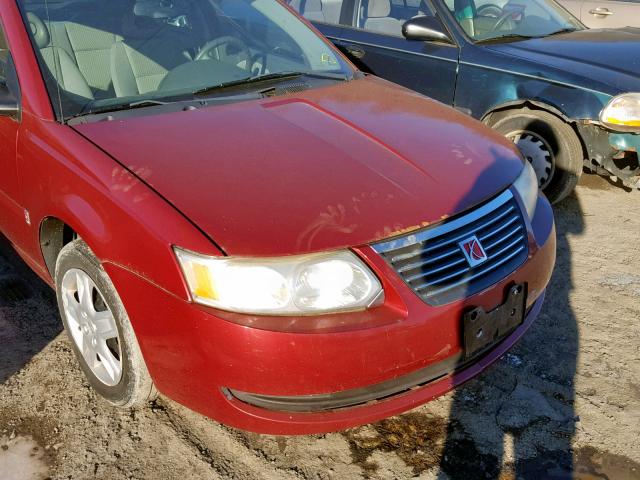 1G8AJ55F76Z208077 - 2006 SATURN ION LEVEL RED photo 9