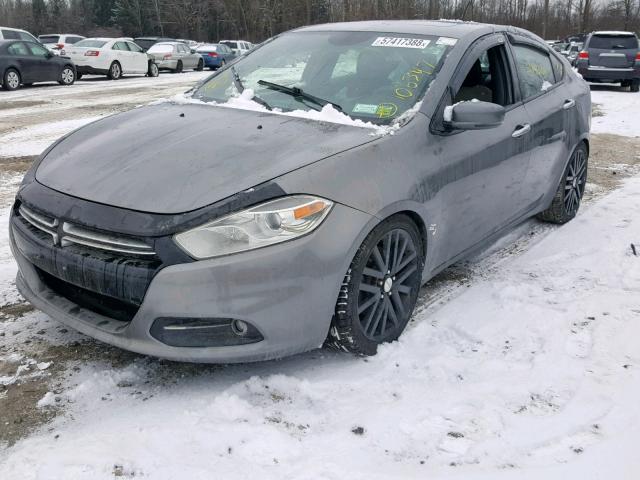 1C3CDFCH7DD710988 - 2013 DODGE DART LIMIT GRAY photo 2