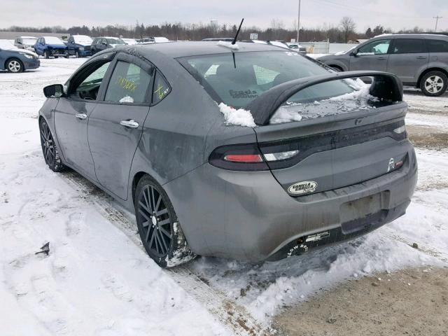 1C3CDFCH7DD710988 - 2013 DODGE DART LIMIT GRAY photo 3