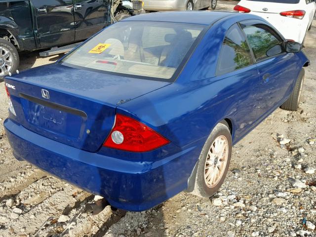 1HGEM21134L058395 - 2004 HONDA CIVIC DX V BLUE photo 4