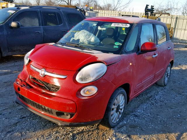 ZFBCFABH1EZ020753 - 2014 FIAT 500L EASY RED photo 2