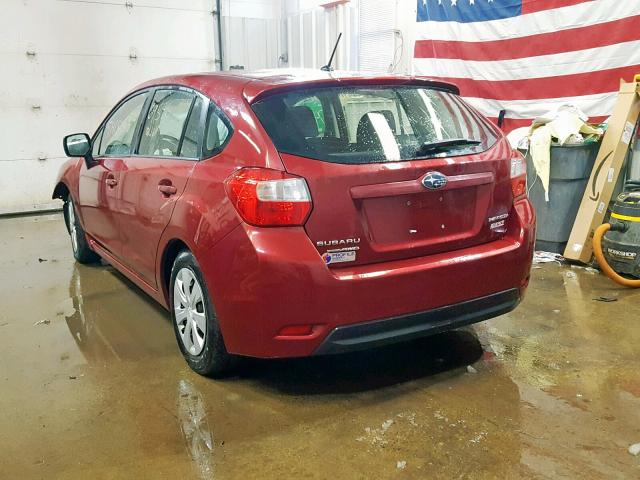 JF1GPAA65DG853984 - 2013 SUBARU IMPREZA BA RED photo 3