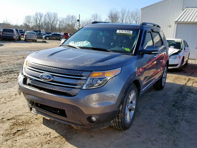 1FM5K8F85DGC82012 - 2013 FORD EXPLORER L GRAY photo 2