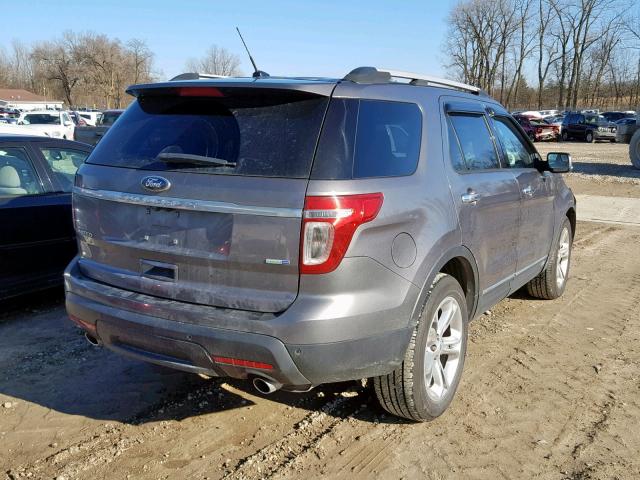 1FM5K8F85DGC82012 - 2013 FORD EXPLORER L GRAY photo 4