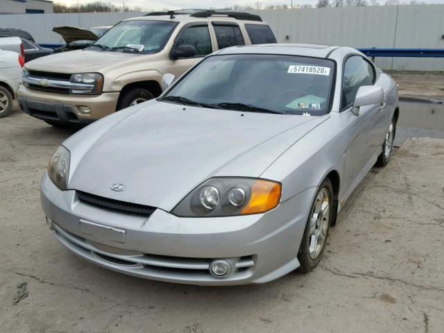 KMHHN65F63U031007 - 2003 HYUNDAI TIBURON GT SILVER photo 2