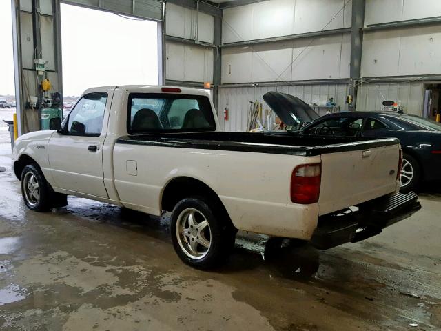 1FTYR10U11TA64386 - 2001 FORD RANGER WHITE photo 3