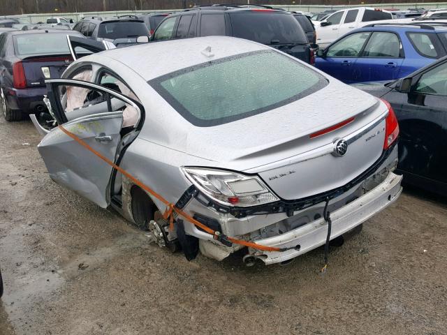 2G4GS5EV5D9242302 - 2013 BUICK REGAL PREM SILVER photo 3