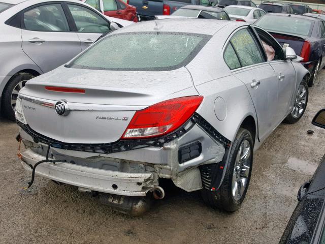 2G4GS5EV5D9242302 - 2013 BUICK REGAL PREM SILVER photo 4