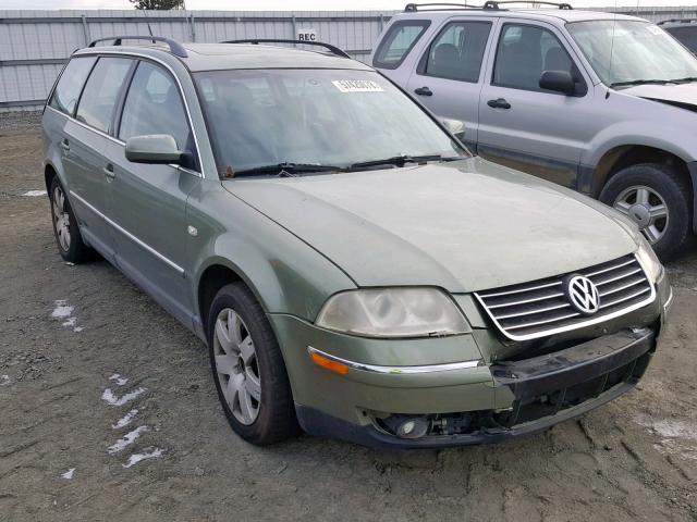 WVWWH63B63E165299 - 2003 VOLKSWAGEN PASSAT GLX GREEN photo 1