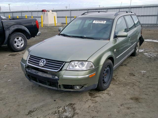 WVWWH63B63E165299 - 2003 VOLKSWAGEN PASSAT GLX GREEN photo 2