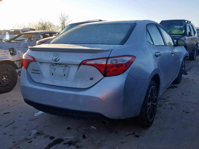 5YFBURHE2FP209868 - 2015 TOYOTA COROLLA L SILVER photo 4