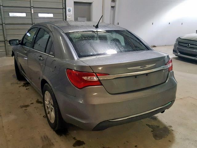 1C3CCBAB7CN292645 - 2012 CHRYSLER 200 LX GRAY photo 3