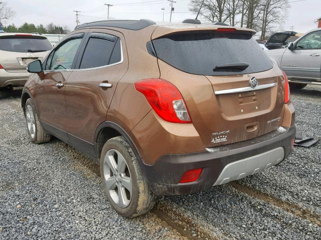 KL4CJESB9GB569038 - 2016 BUICK ENCORE BROWN photo 3