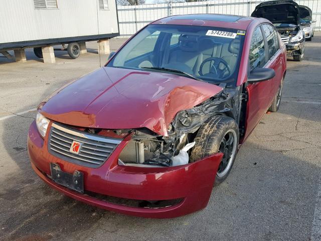 1G8AZ52F35Z140646 - 2005 SATURN ION LEVEL RED photo 2