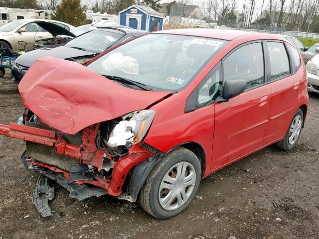 JHMGE8G28AS004663 - 2010 HONDA FIT RED photo 2