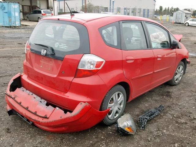 JHMGE8G28AS004663 - 2010 HONDA FIT RED photo 4