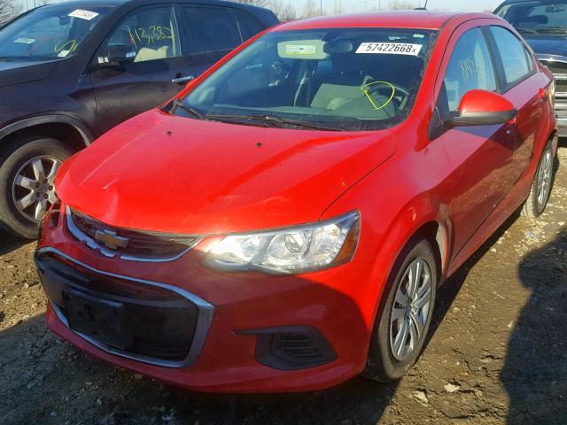 1G1JB5SH8H4101072 - 2017 CHEVROLET SONIC LS 红色 照片 2