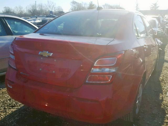 1G1JB5SH8H4101072 - 2017 CHEVROLET SONIC LS 红色 照片 4
