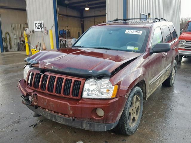 1J8GR48K97C620512 - 2007 JEEP GRAND CHER MAROON photo 2