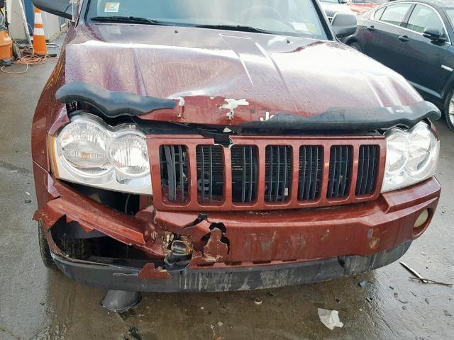 1J8GR48K97C620512 - 2007 JEEP GRAND CHER MAROON photo 9