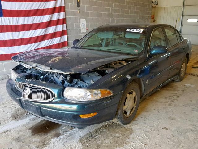 1G4HP54K4Y4222239 - 2000 BUICK LESABRE CU GREEN photo 2