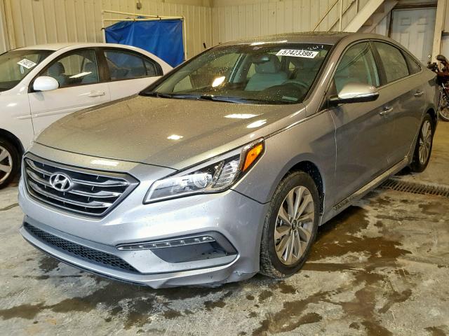 5NPE34AF3HH468617 - 2017 HYUNDAI SONATA SPO SILVER photo 2