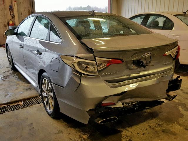 5NPE34AF3HH468617 - 2017 HYUNDAI SONATA SPO SILVER photo 3