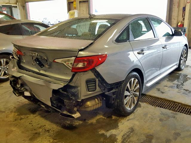 5NPE34AF3HH468617 - 2017 HYUNDAI SONATA SPO SILVER photo 4