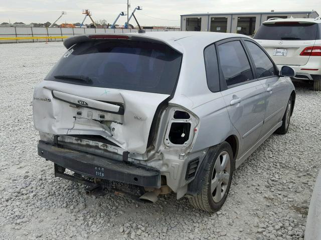 KNAFE241295022668 - 2009 KIA SPECTRA SX SILVER photo 4