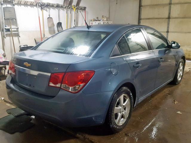 1G1PF5SC2C7268876 - 2012 CHEVROLET CRUZE LT BLUE photo 4