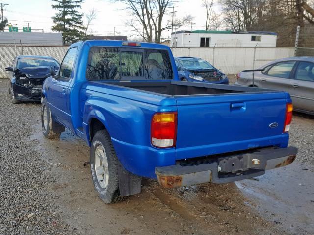 1FTYR10C2WPB45212 - 1998 FORD RANGER BLUE photo 3