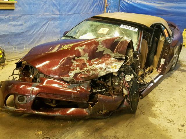 4A3AX35G4XE069114 - 1999 MITSUBISHI ECLIPSE SP BURGUNDY photo 2