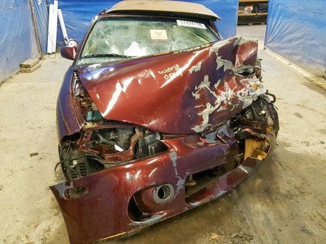 4A3AX35G4XE069114 - 1999 MITSUBISHI ECLIPSE SP BURGUNDY photo 9