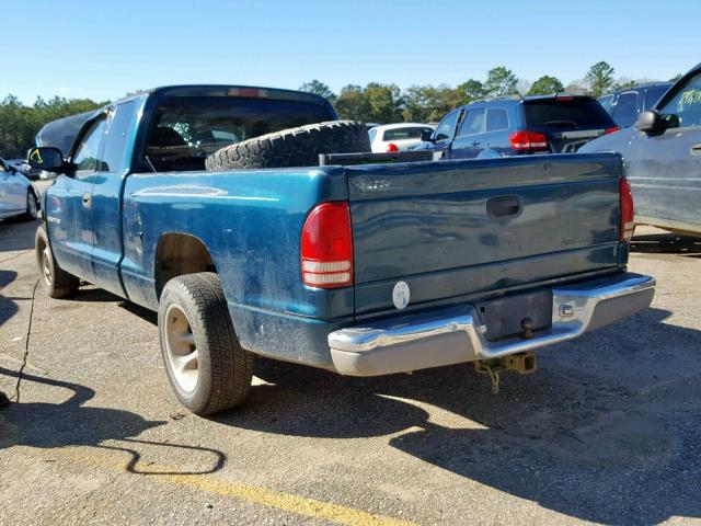 1B7FL22P7WS727916 - 1998 DODGE DAKOTA GREEN photo 3