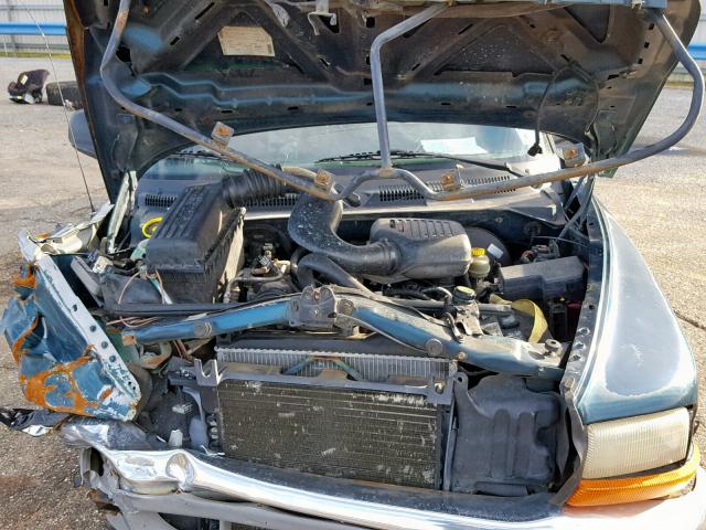 1B7FL22P7WS727916 - 1998 DODGE DAKOTA GREEN photo 7