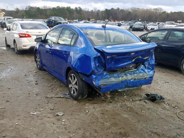 3N1AB6AP3BL721435 - 2011 NISSAN SENTRA 2.0 BLUE photo 3