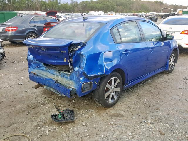 3N1AB6AP3BL721435 - 2011 NISSAN SENTRA 2.0 BLUE photo 4