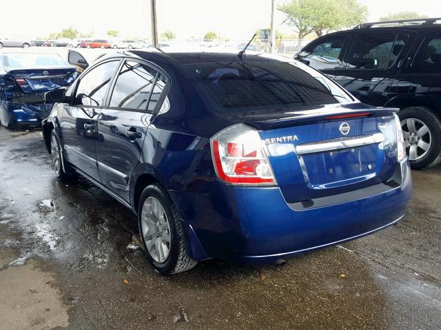 3N1AB6APXBL611305 - 2011 NISSAN SENTRA 2.0 BLUE photo 3