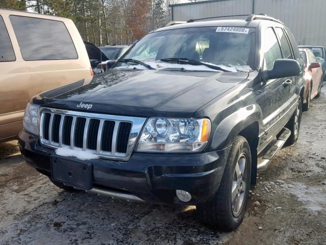 1J4GW58N64C147738 - 2004 JEEP GRAND CHER BLACK photo 2