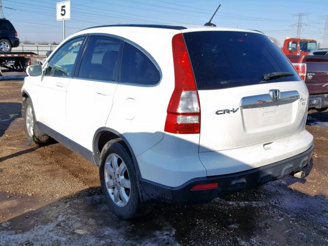 JHLRE48779C008984 - 2009 HONDA CR-V EXL WHITE photo 3