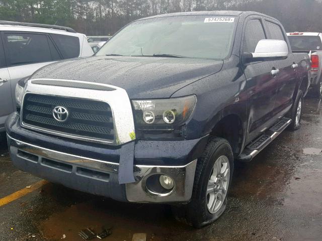 5TBEV54178S474231 - 2008 TOYOTA TUNDRA CRE BLUE photo 2