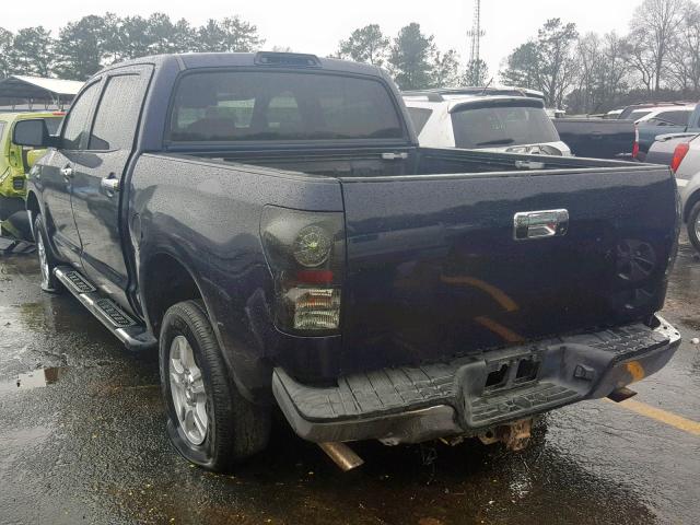 5TBEV54178S474231 - 2008 TOYOTA TUNDRA CRE BLUE photo 3