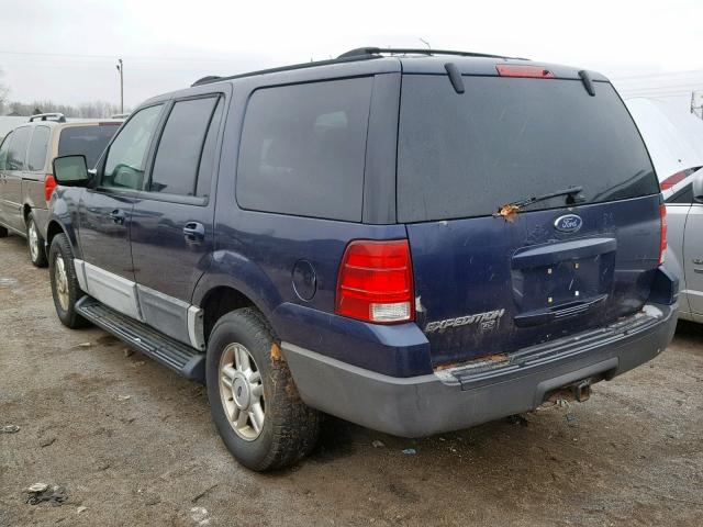 1FMRU15W04LA87025 - 2004 FORD EXPEDITION BLUE photo 3