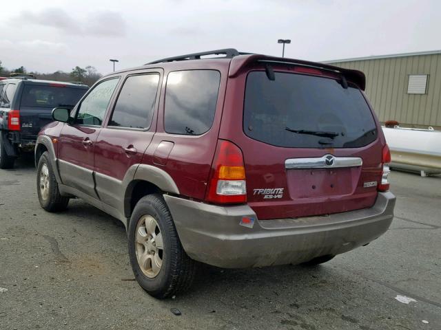 4F2CZ96153KM21650 - 2003 MAZDA TRIBUTE ES MAROON photo 3