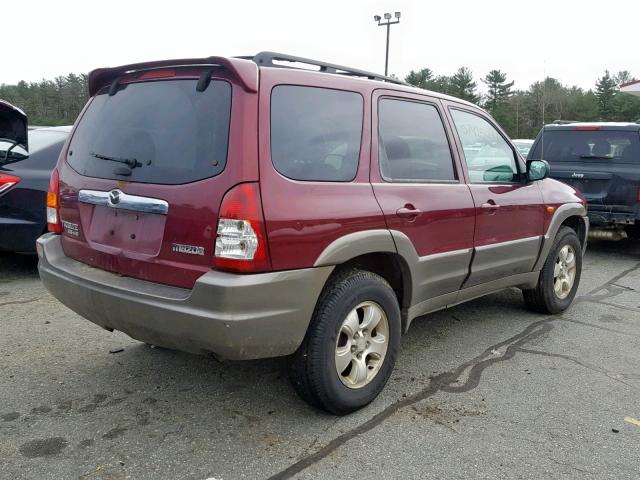 4F2CZ96153KM21650 - 2003 MAZDA TRIBUTE ES MAROON photo 4