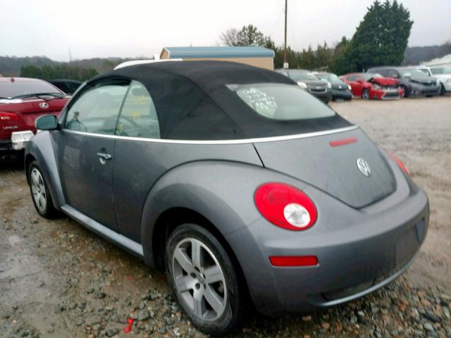 3VWPF31Y76M311558 - 2006 VOLKSWAGEN NEW BEETLE ნაცრისფერი ფოტო 3