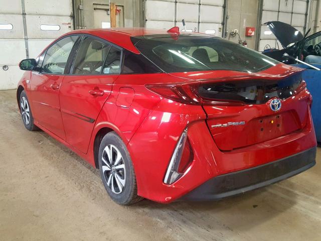 JTDKARFP1J3070170 - 2018 TOYOTA PRIUS PRIM 红色 照片 3