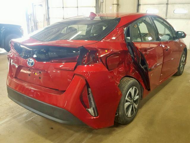 JTDKARFP1J3070170 - 2018 TOYOTA PRIUS PRIM 红色 照片 4