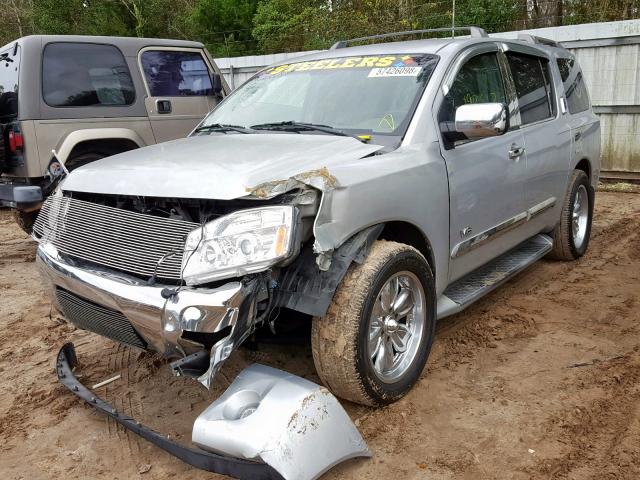 5N1AA08A55N739160 - 2005 NISSAN ARMADA SE SILVER photo 2