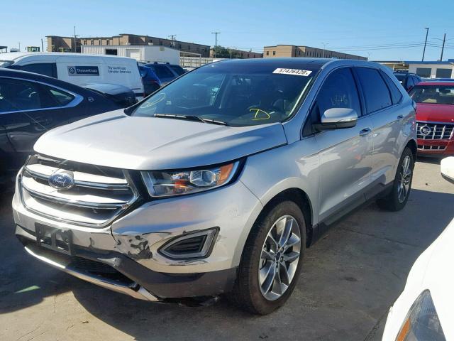 2FMPK3K83HBB10236 - 2017 FORD EDGE TITAN SILVER photo 2